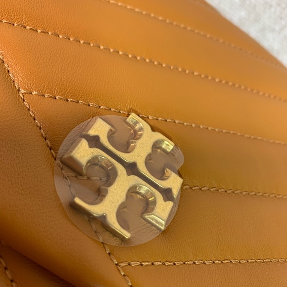 Tory Burch Squash/Rolled Brass Kira Chevron Convertible Bag - Picture 14 of 15